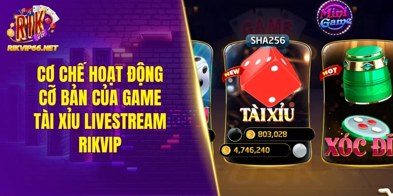 Cơ chế hoạt động cỡ bản của game tài xỉu livestream Rikvip