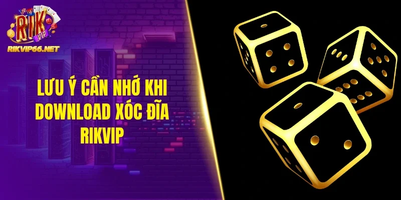 Lưu ý cần nhớ khi download xóc đĩa Rikvip