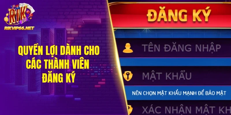 Quyền lợi dành cho các thành viên đăng ký